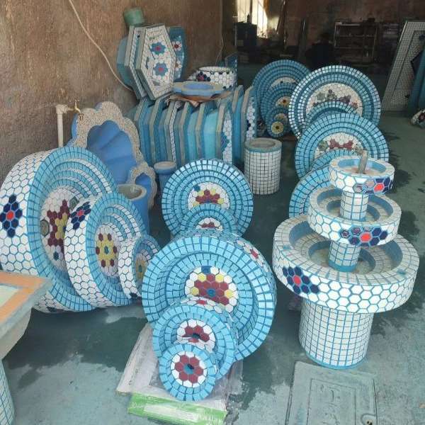 حوضچه سرامیکی و آبنما کهکشان
