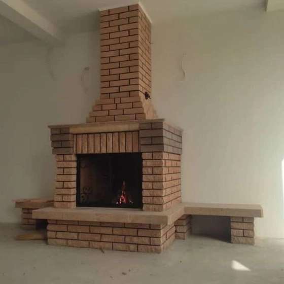 شومینه و باربیکیو و آجر نمای سنتی خوشحال
