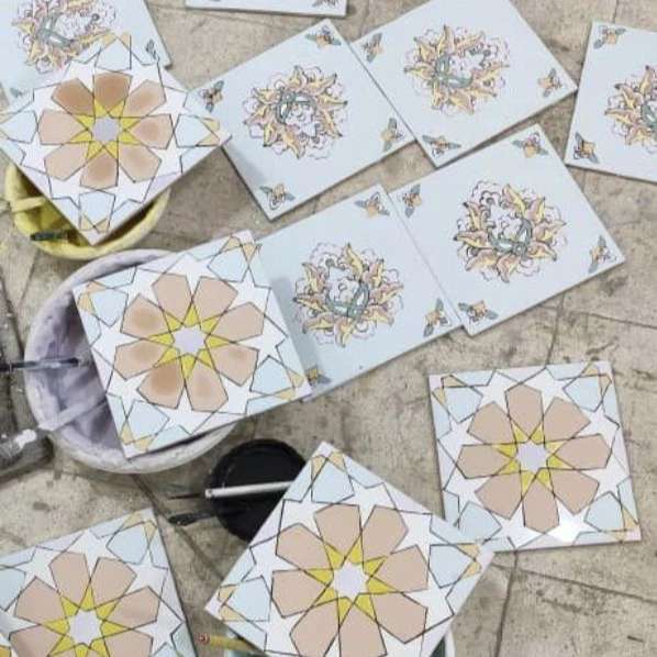 کاشی سازی سنتی هفت رنگ اصحاب هاشمی در اصفهان