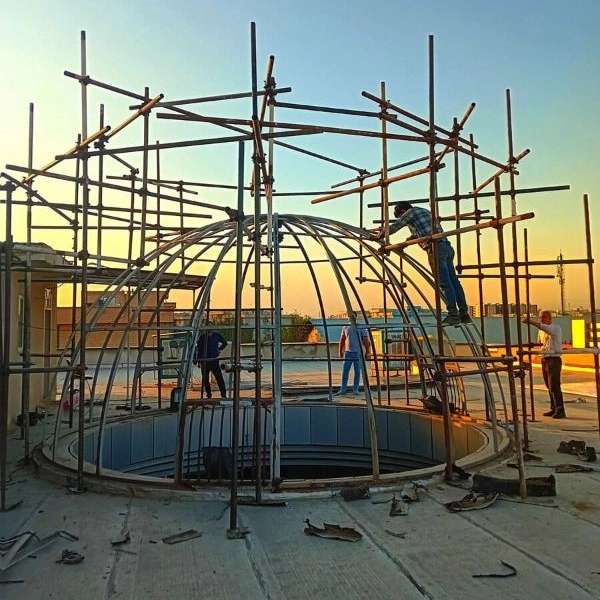 داربست فلزی شهر باران در رشت
