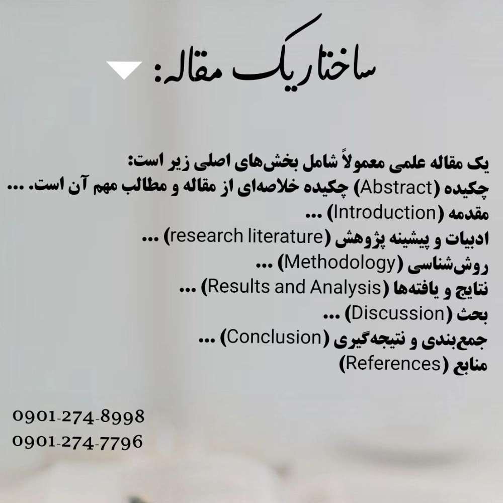 ویژگی مقاله