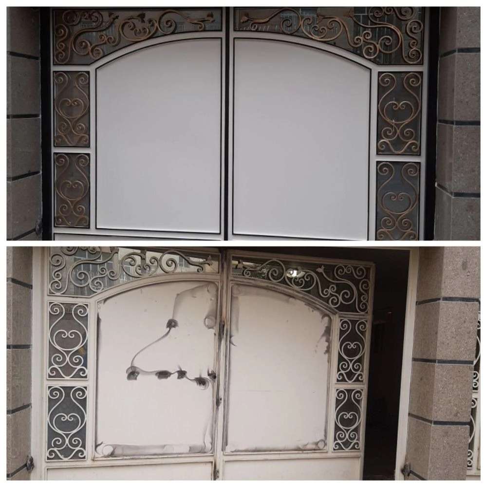 نقاشی درب پارکینگ درجهانشهرکرج