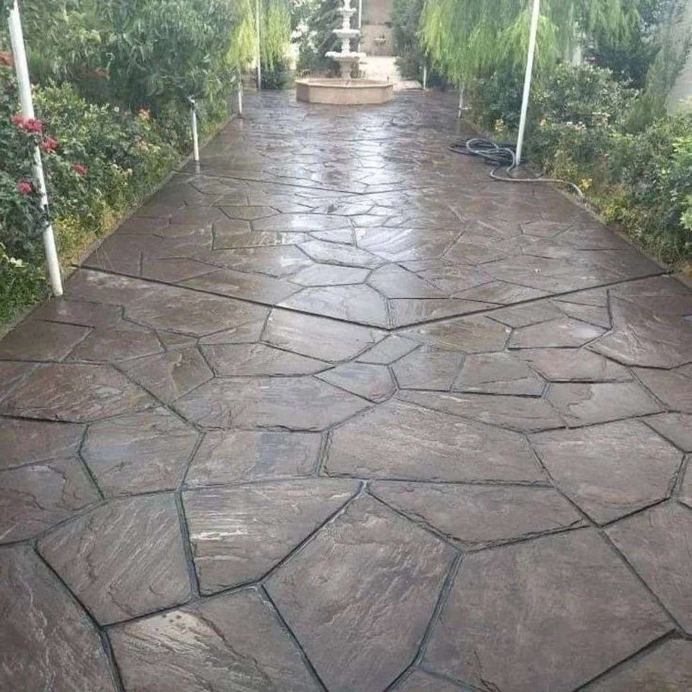 اجرای سنگ کف حیاط