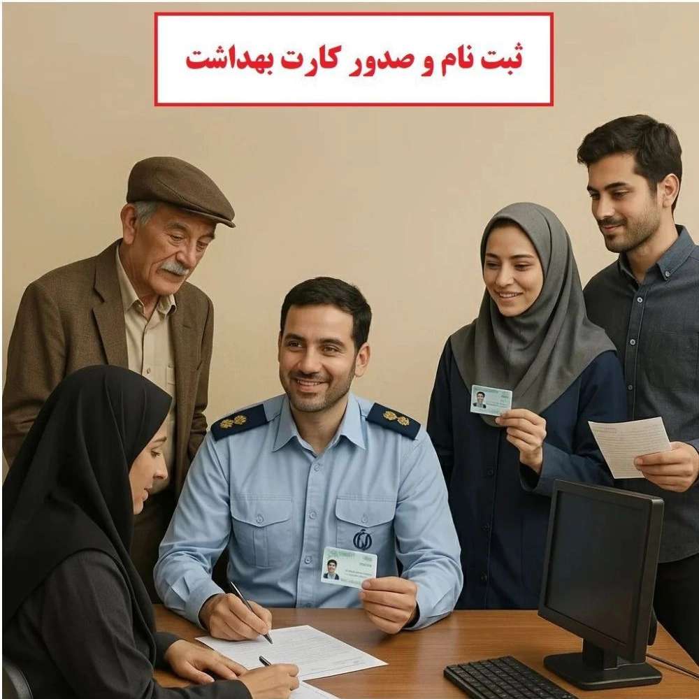 ثبت نام و صدور کارت بهداشت