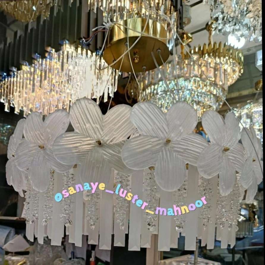 لوستر گلریس فلت سفید