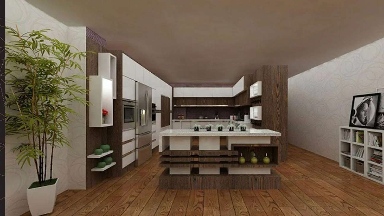 طراحی کابینت و کمد دیواری کاج