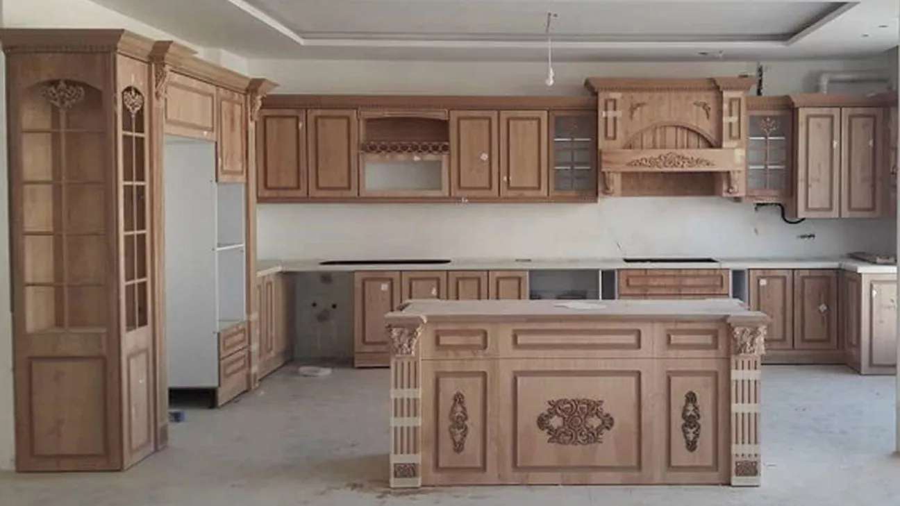 طراحی کابینت و کمد دیواری کاج