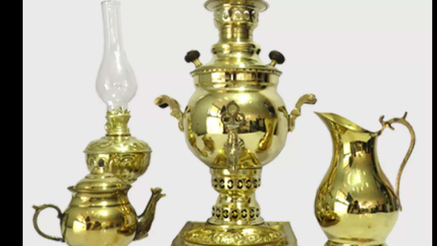 سماور و کتری برنجی و استیل