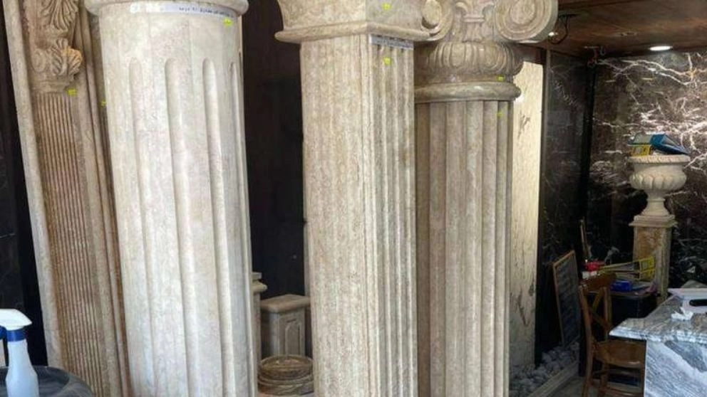 تولیدی ستون های سنگی گرد کاظمی