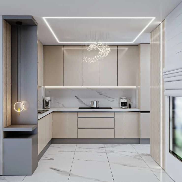 کابینت هایگلاس مدرن نسکافه ایی