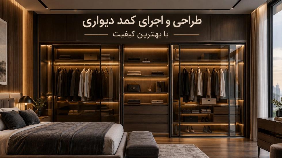 طراحی و اجرای کمد دیواری با بهترین کیفیت