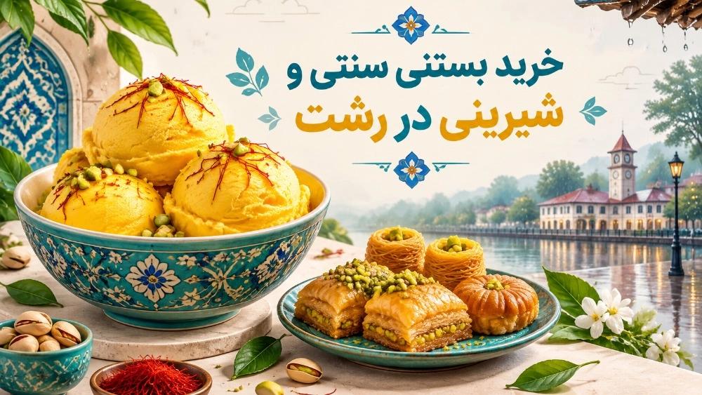 خرید بستنی باستانی و شیرینی در رشت