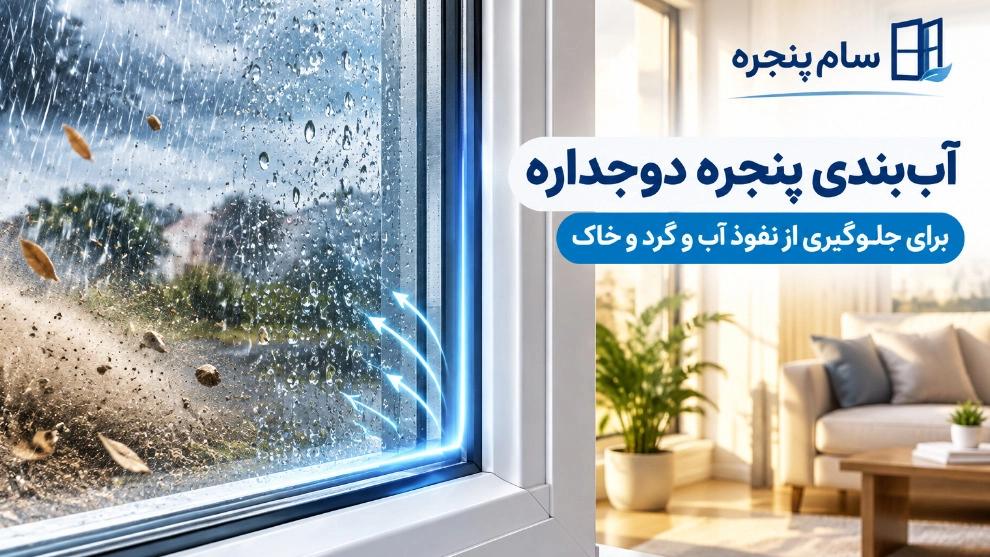 آب‌ بندی پنجره دوجداره برای جلوگیری از نفوذ آب و گرد و خاک در کرج