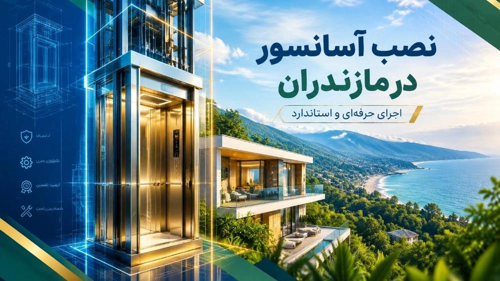 نصب آسانسور ساختمان در مازندران با اجرای حرفه‌ای