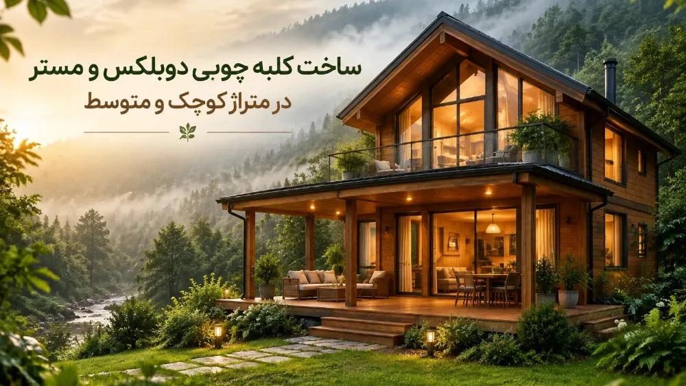 ساخت کلبه چوبی دوبلکس و مستر در متراژ کوچک و متوسط