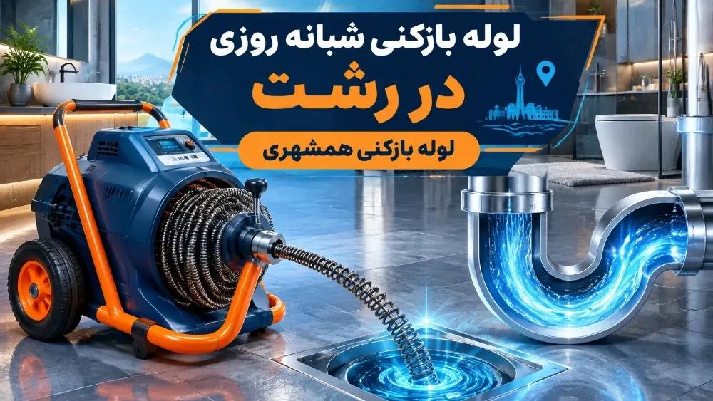 لوله بازکنی شبانه روزی در رشت با فنر برقی بدون کثیف کاری