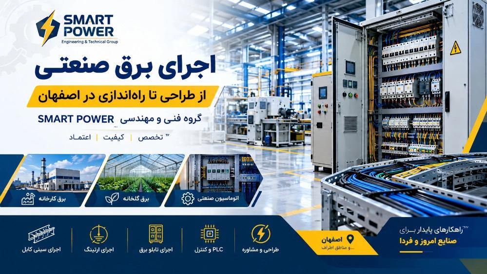اجرای برق صنعتی از طراحی تا راه‌ اندازی در اصفهان