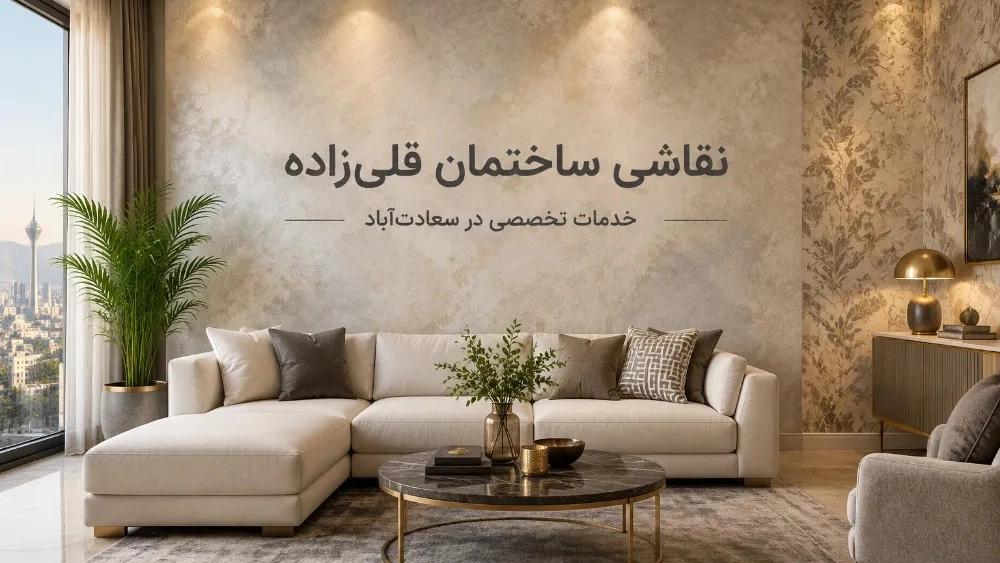 نقاشی ساختمان قلی‌ زاده در سعادت‌ آباد با تضمین کیفیت