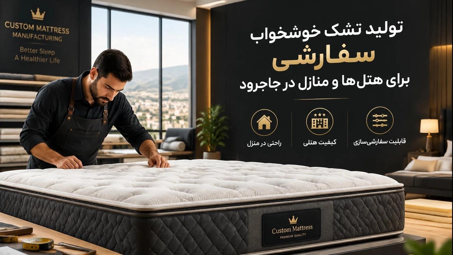 تولید تشک خوشخواب سفارشی برای هتل‌ها و منازل در جاجرود