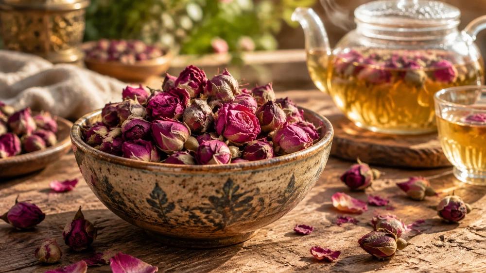 فروش عمده غنچه گل محمدی درجه یک در کاشان لاله‌زار و داراب