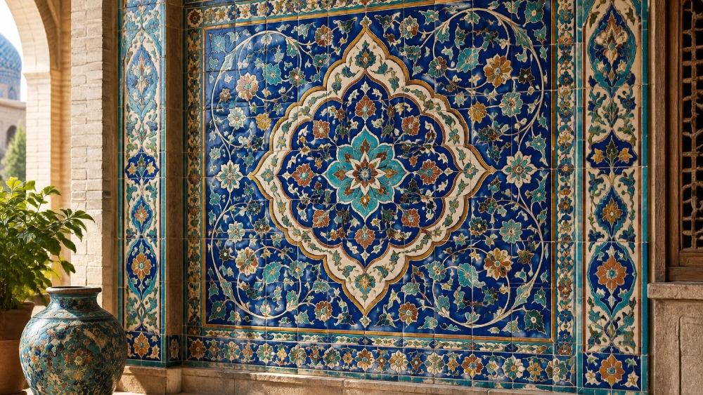 خرید کاشی سنتی هفت رنگ با طرح اصیل ایرانی