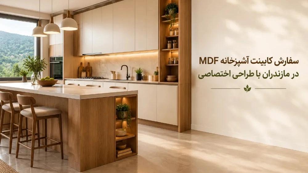 سفارش کابینت آشپزخانه MDF در مازندران با طراحی اختصاصی