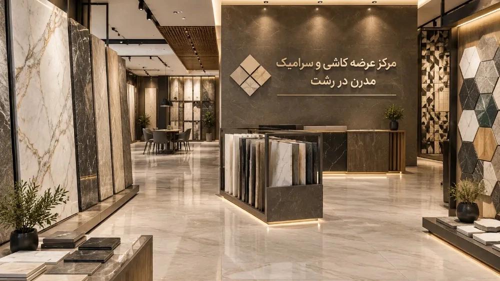 مرکز عرضه کاشی و سرامیک مدرن و شیک در رشت