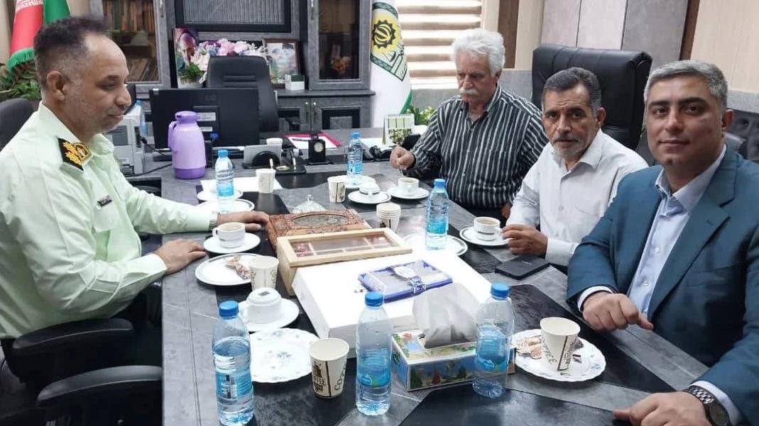 دیدار هیأت مدیره اتحادیه طلا و جواهر بندرعباس با رئیس پلیس اماکن استان