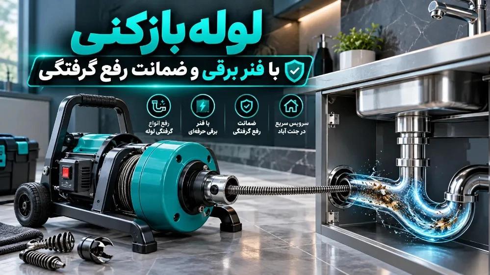 لوله بازکنی با فنر برقی و ضمانت رفع گرفتگی در جنت آباد