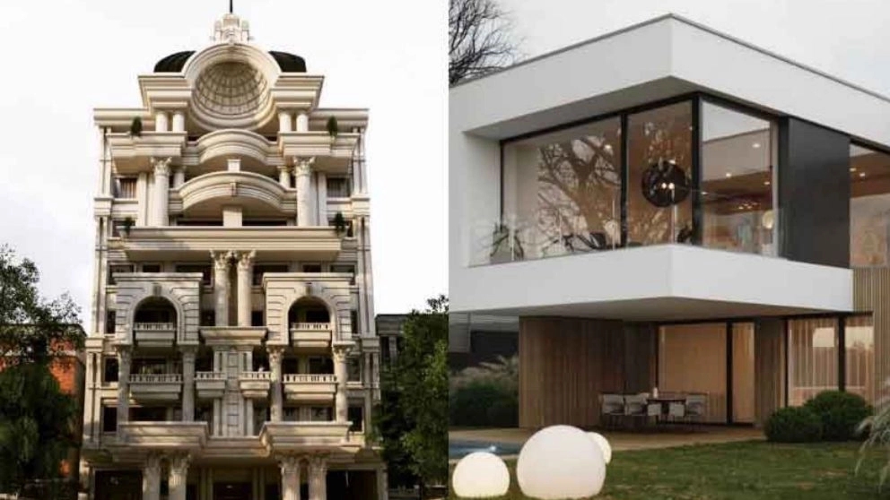 تفاوت طراحی نمای مدرن و کلاسیک