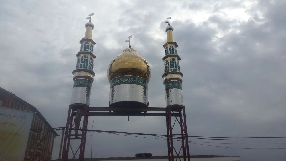 ساخت گنبد فلزی مسجد در مازندران