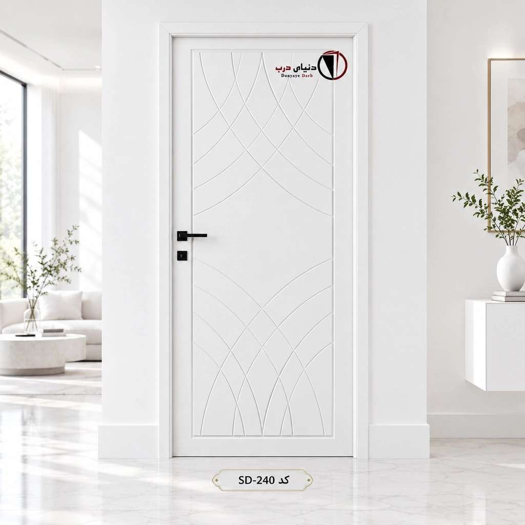 درب MDF/PVC سفید درب MDF/PVC سفید