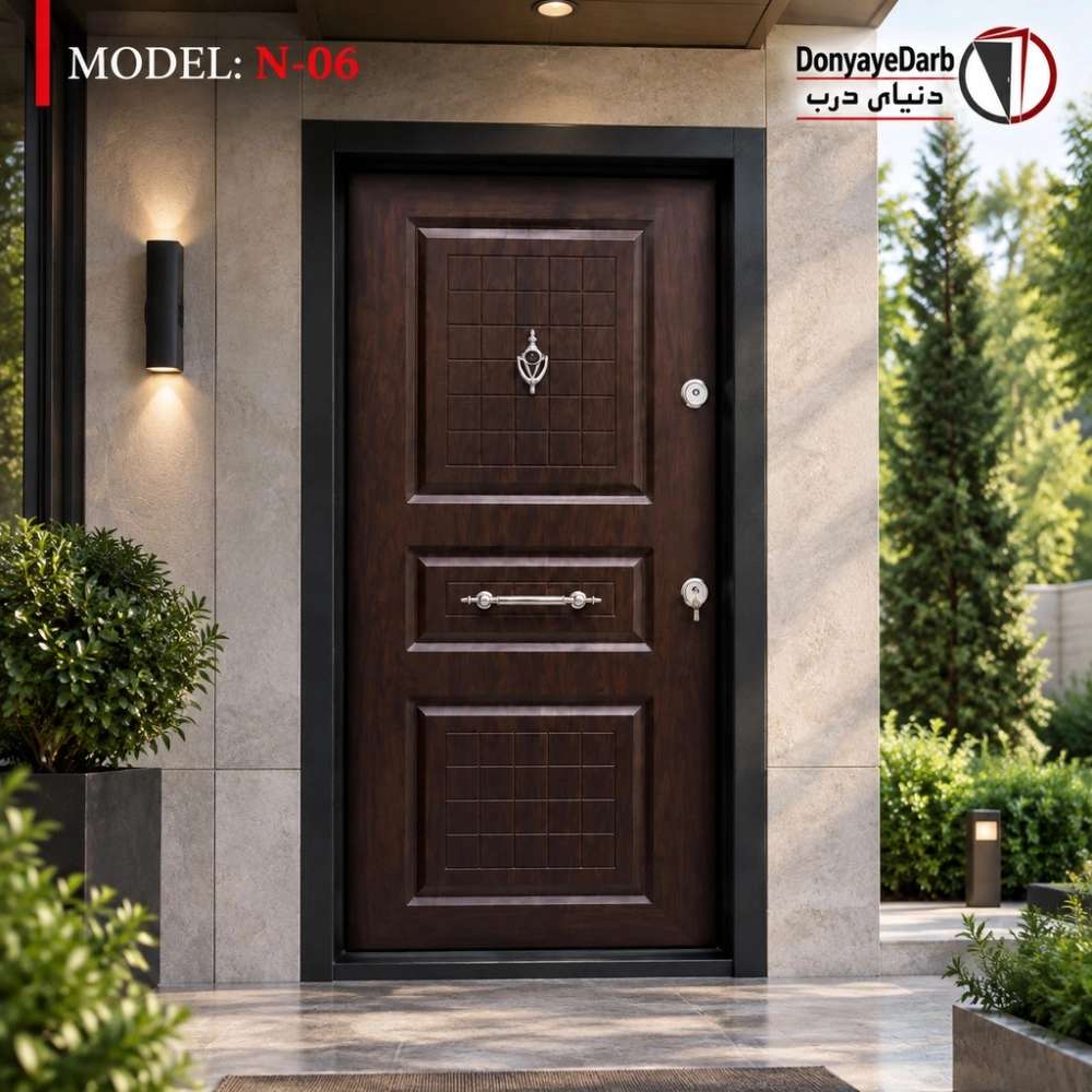 درب ضدسرقت قهوه ای تیره درب ضدسرقت قهوه ای تیره