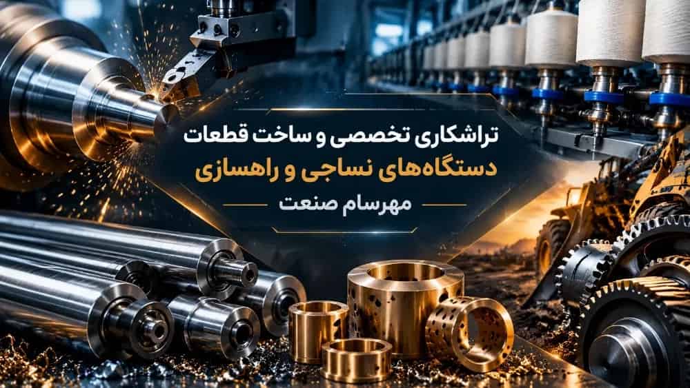 تراشکاری تخصصی و ساخت قطعات دستگاههای نساجی و راهسازی در تهران