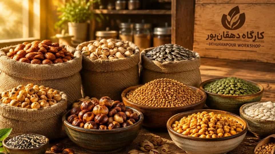 خرید عمده محصولات برشته از کارگاه دهقان پور خرید عمده محصولات برشته از کارگاه دهقان پور