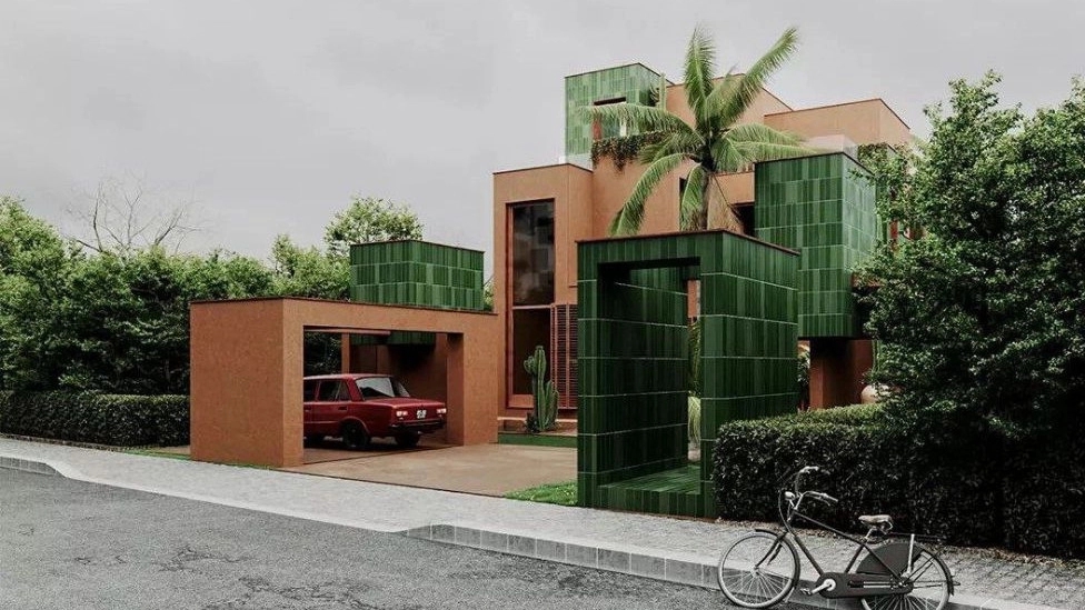 دفتر معماری ایوان، طراحی و اجرا نما پروژه ساختمانی ویلا در چالوس مازندران