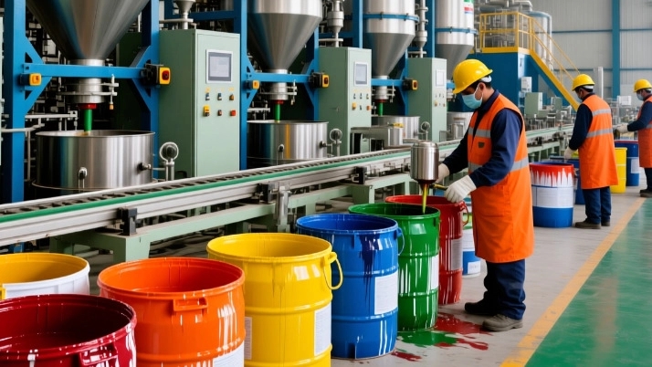 تولید رنگهای صنعتی در شرکت نگین فام ایرانیان