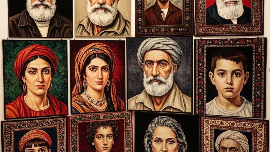 تابلو فرش چهره سفارشی در کاشان