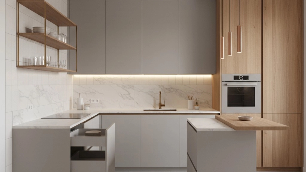 طراحی هوشمندانه آشپزخانه کوچک با دیبا کابین