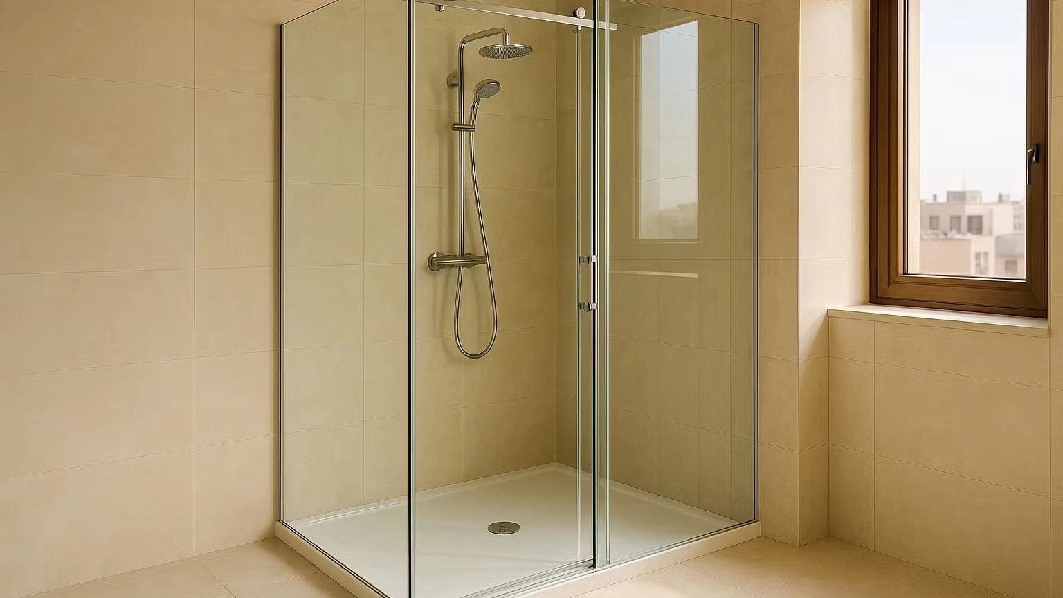 کابین دوش شیشه ای در تهران اجرا مدل ریلی لولایی و فریملس