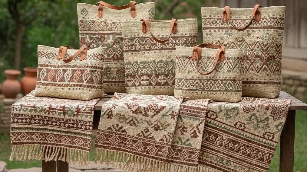 خرید ساک و سفره سنتی تسمه بافی در رشت