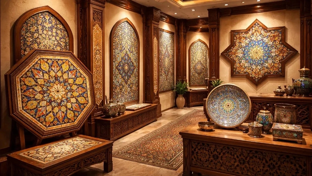 فروش آثار هنری معرق چوب و کاشی در کرج