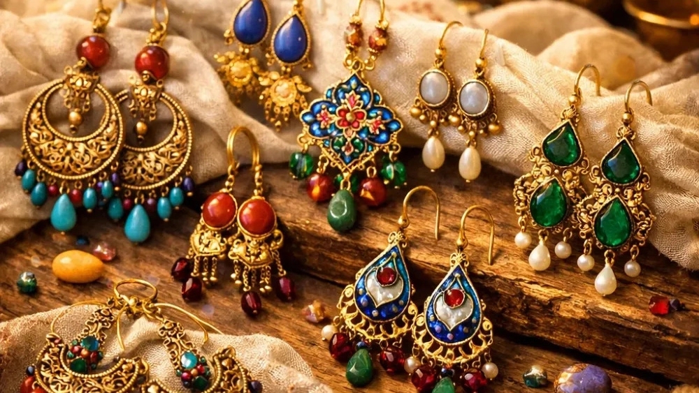 قیمت گوشواره با طراحی خاص در گالری آنا هندمید