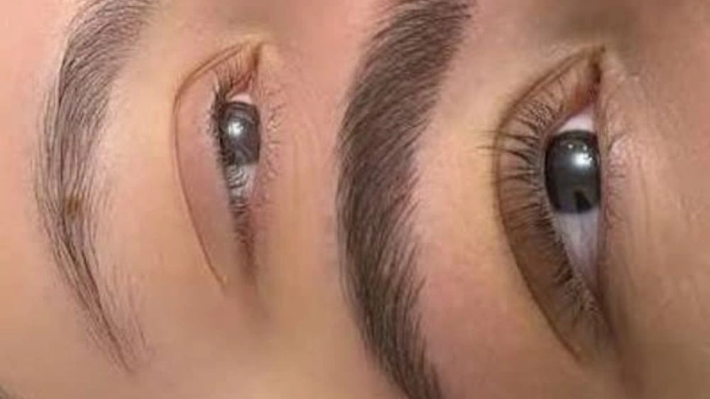 آرایش دائم آنا در رشت هاشور ابرو، خط چشم و شیدینگ لب