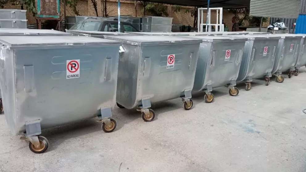 سطل زباله آهنی مکانیزه شهری