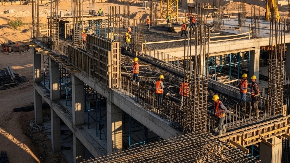 اجرای اسکلت بتنی برای سازههای صنعتی و تجاری در بوشهر